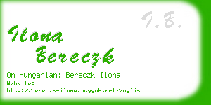 ilona bereczk business card